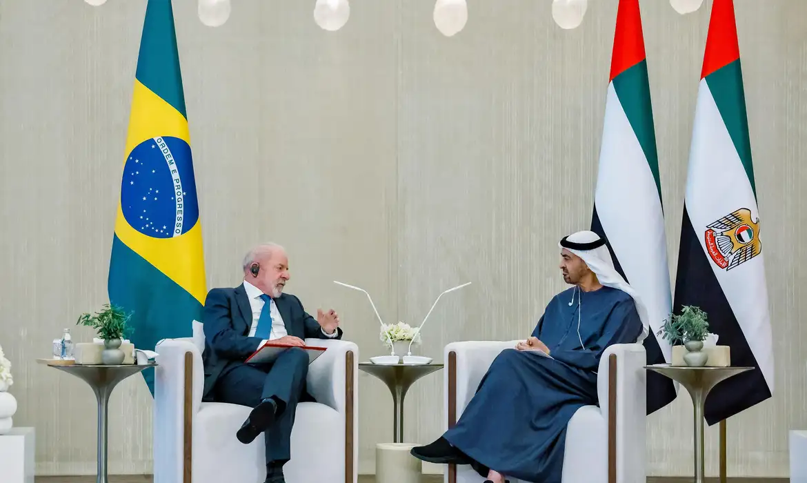Lula e presidente dos Emirados fortalecem parceria estratégica bilateral