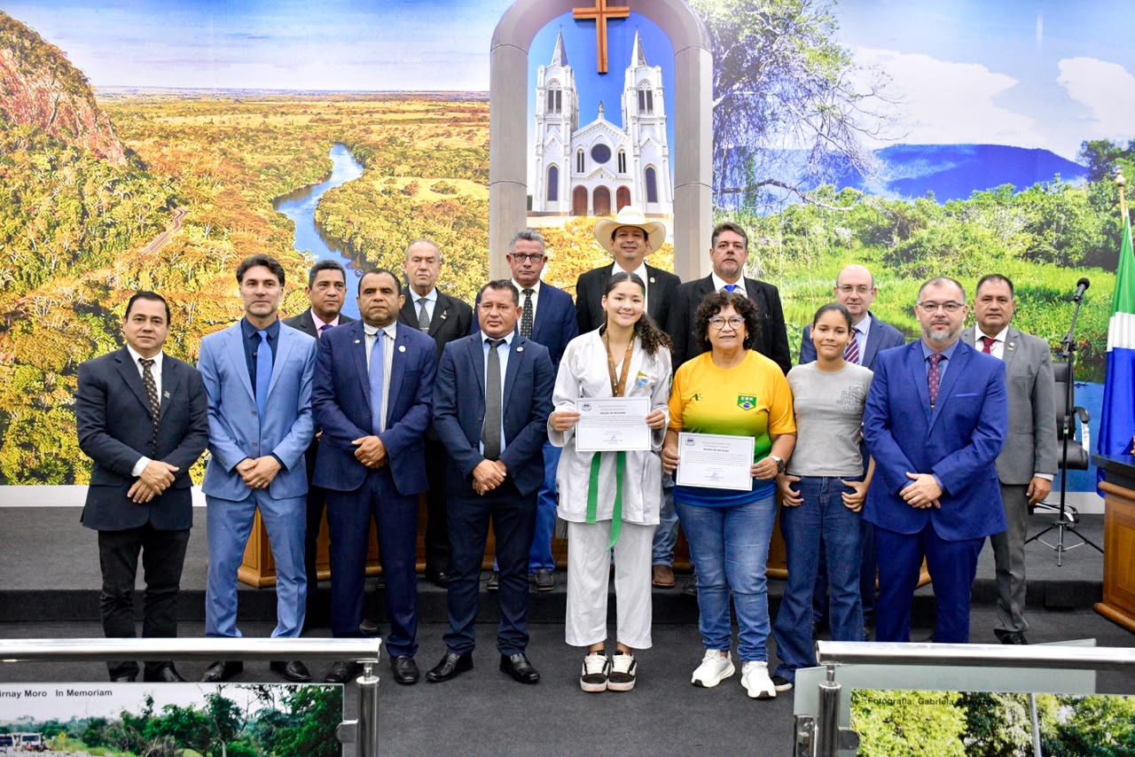 Câmara de Aquidauana Homenageia Valentina Vasquez, Medalhista de Bronze no JEBs