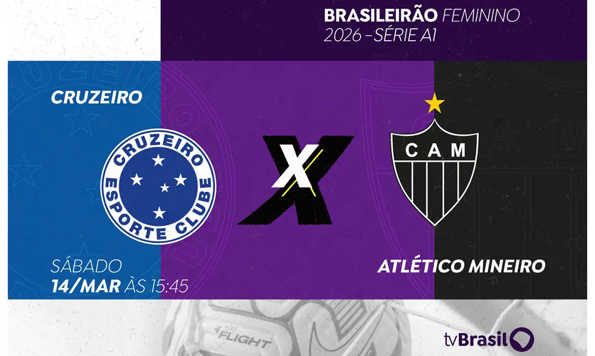 TV Brasil transmite clássico feminino Cruzeiro x Atlético Mineiro