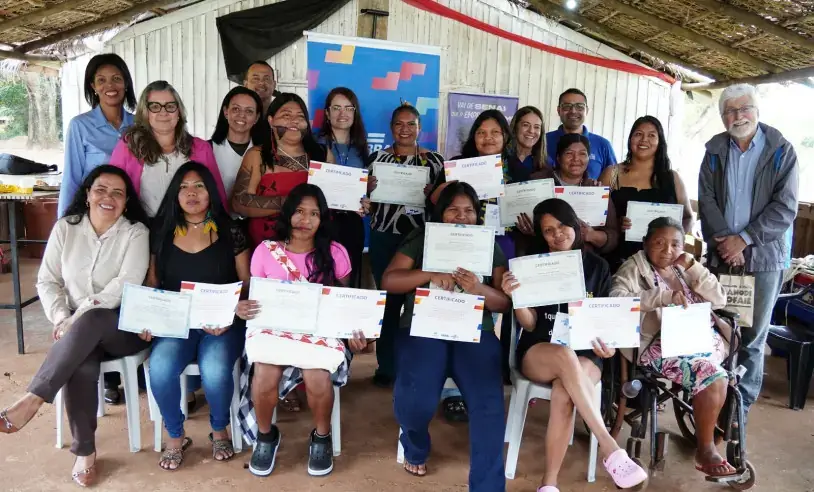 Mulheres indígenas da Aldeia Ofaié se destacam com projeto de costura criativa