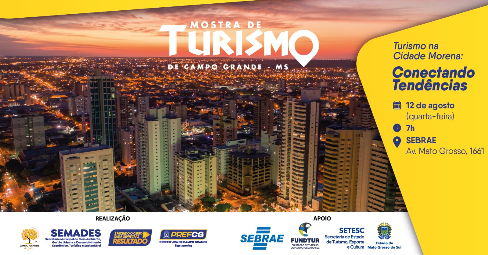 Inscrições abertas para a 7ª Mostra de Turismo de Campo Grande