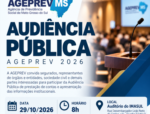 Ageprev-MS promove audiência pública sobre resultados da previdência estadual